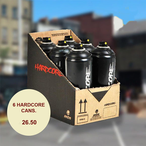 Hardcore Multi - 6 Pack  - (free colour choice) + 6 EXTRA Caps