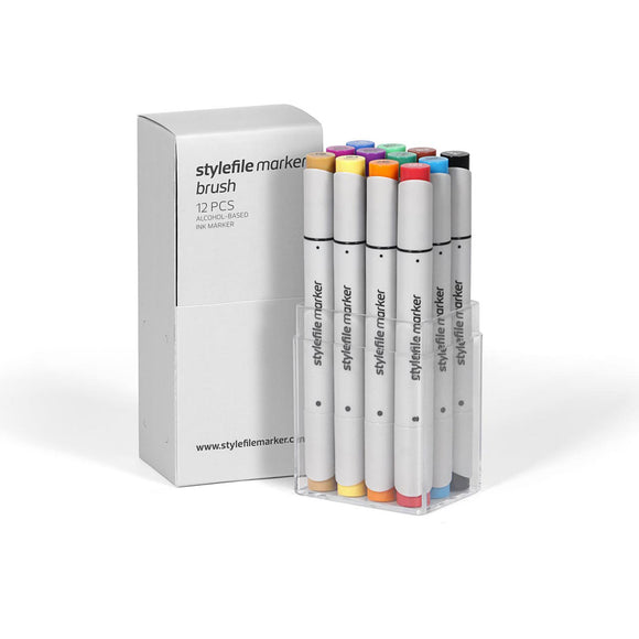 Stylefile Markers 12 Pack [Brush Tip]