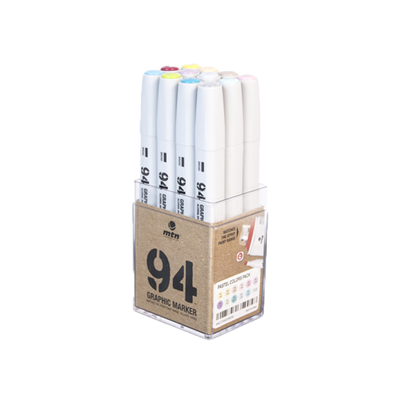 MTN 94 Graphic Markers - 12 Set (Pastel)