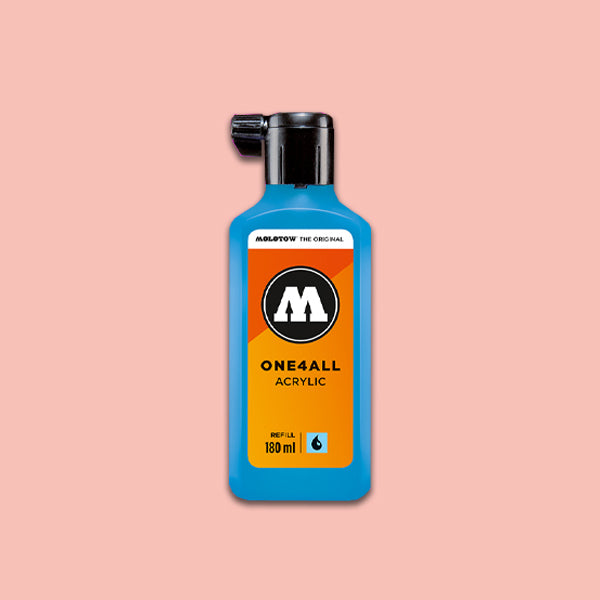 Recharge Molotow One4All – 30 Ml, Bleu Lago Pastel, Encre Acrylique Permanente, Pour Marqueur