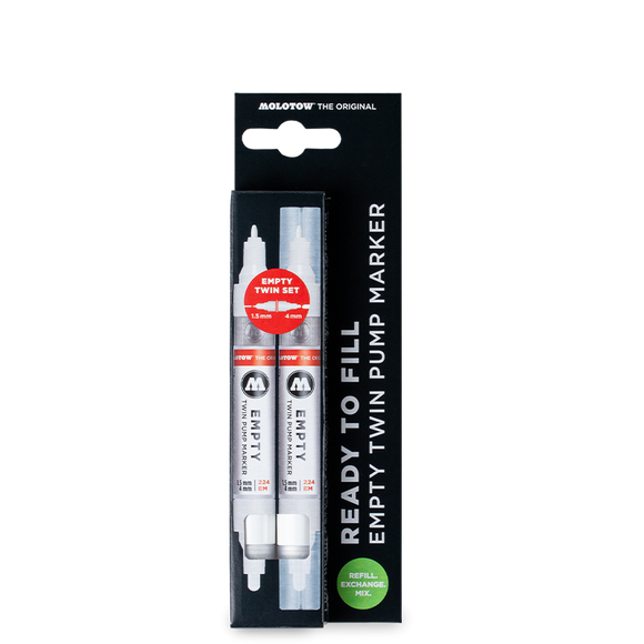 224 EMPTY MARKER 2ER SET WITH REFILL EXTENSION